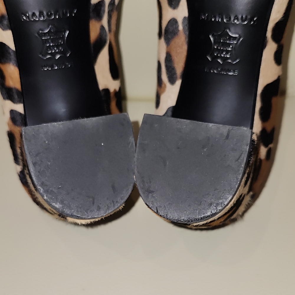 Margaux "The Heel" Leopard Print Pony Hair Heels Size 8.5 M - Picture 8 of 12